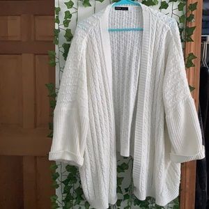 cream cardigan